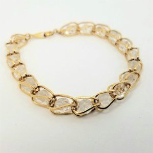 Gold Wraped Clear Bead Bracelet